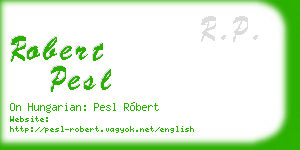 robert pesl business card
