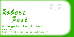 robert pesl business card